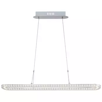 Светодиодный подвесной светильник, прозрачный хром-акрил, Ш 80 см etc-shop, серебро