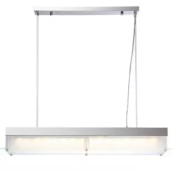 Светодиодный подвесной светильник, пульт, ЦКТ, металл, L 80см Globo Lighting, серебро