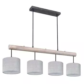 Светодиодный подвесной светильник RGB, бар, текстиль, L 102см, управление через приложение etc-shop, серый