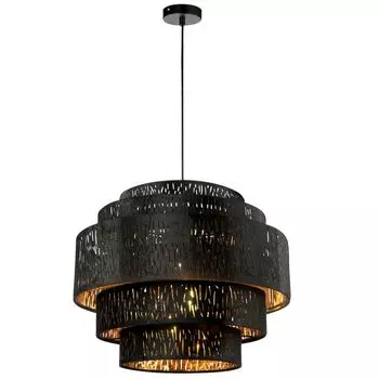 Светодиодный подвесной светильник RGB из текстиля, черный с золотом, 50 см, Tuxon etc-shop