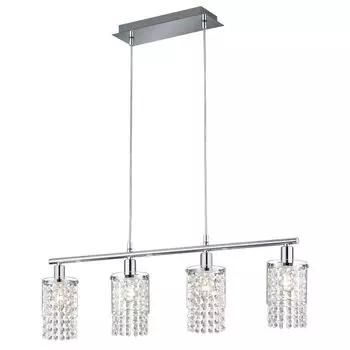 Светодиодный подвесной светильник RGB, кристаллы, стекло, хром, прозрачный, 80 см, POSH etc-shop, белый
