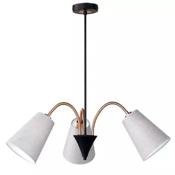 Светодиодный подвесной светильник с абажурами из ткани HOPPER etc-shop, серый