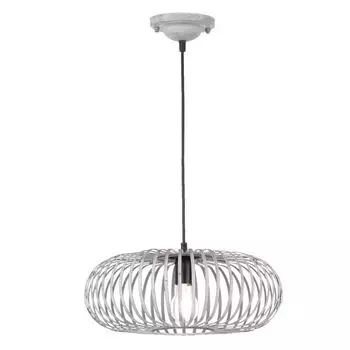 Светодиодный подвесной светильник с абажуром для прихожей JOHANN etc-shop, серый