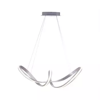 Светодиодный подвесной светильник Selltec Wave для столовой, регулировка яркости с помощью настенного выключателя, теплый белый цвет, регулируемая высота, гостиная, столовая, кухня 11589055, серебро