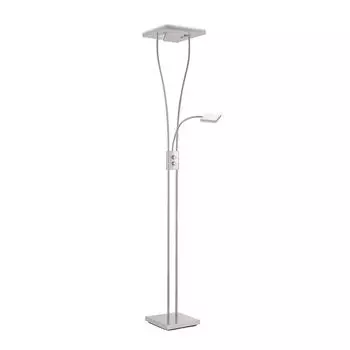 Светодиодный потолочный прожектор Selltec HELIA, двойной прожектор, с регулируемой яркостью, гибкая лампа для чтения для гостиной, офиса, кабинета 11776055, серебро