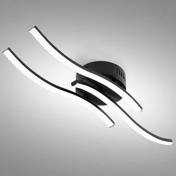 Светодиодный потолочный светильник, 18 Вт, 1800 лм, изогнутый дизайн, 6000 К, холодный белый, для столовой, спальни, кухни, прихожей, балкона, современной гостиной. yozhiqu