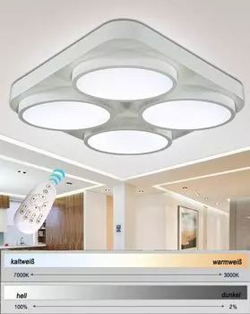 Светодиодный потолочный светильник 2049 с дистанционным управлением, регулировка цвета/яркости, акриловый оттенок A+ Eurotondisplay