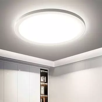 Светодиодный потолочный светильник 36 Вт, нейтральный белый цвет 4000 К, потолочный светильник 37 см, ультратонкий для гостиной, спальни, кухни, офиса, прихожей ROSNEK
