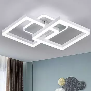 Светодиодный потолочный светильник 40 Вт ромбовидной формы - регулируемая цветовая температура 3000–6000 К 90 лм/Вт - с дистанционным управлением Anten, белый