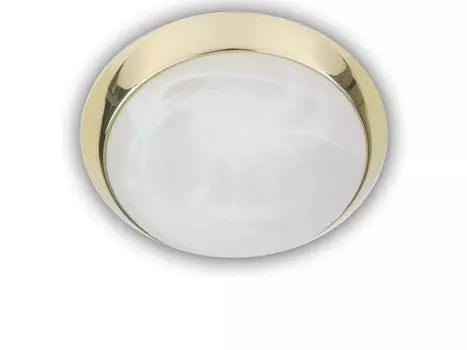 Светодиодный потолочный светильник, алебастровое стекло, полированная латунь, 25 см, светильник для спальни Niermann Standby