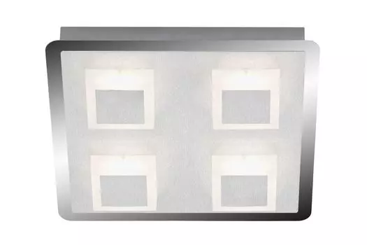 Светодиодный потолочный светильник, алюминий-хром, 4xLED/4,8 Вт Briloner