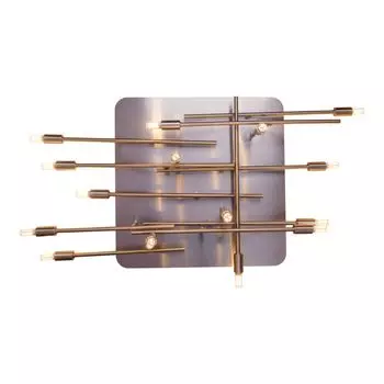 Светодиодный потолочный светильник "ANCONA" с подсветкой из яркой стали Nve, серебро