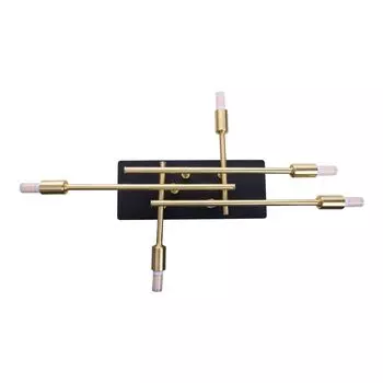 Светодиодный потолочный светильник "ANCONA" с подсветкой черный/золотой Nve