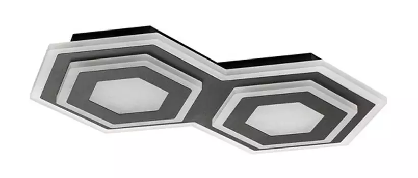 Светодиодный потолочный светильник BITSI металл черный пластик белый 44Вт 3000K+6000K Д:43см Ш:27см В:4,5см Rabalux