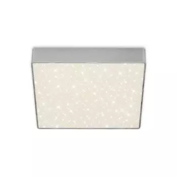 Светодиодный потолочный светильник BRILONER LEUCHTEN FLAME STAR, 16 Вт, 1600 лм, IP20, серебристый, металл-пластик, 21,2 х 21,2 х 3,6 см, серебро