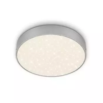 Светодиодный потолочный светильник BRILONER LEUCHTEN FLAME STAR, 16 Вт, 1600 лм, IP20, серебристый, металлопластик, 21,2 см, серебро