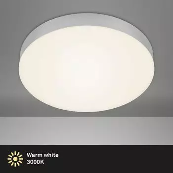 Светодиодный потолочный светильник BRILONER LEUCHTEN FLAME, 21 Вт, 2000 лм, IP20, серебристый, металлопластик, 27,8 см, серебро