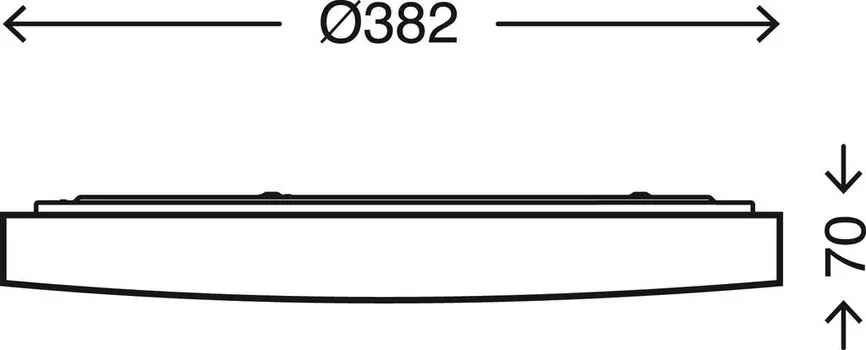 Светодиодный потолочный светильник BRILONER LEUCHTEN STELO, 24 Вт, 2300 лм, IP44, белый, пластик-металл, с регулируемой яркостью, 40 см