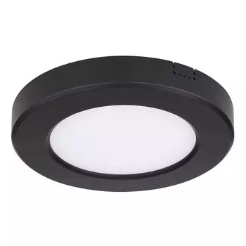 Светодиодный потолочный светильник, CCT, черный, белый, круглый, D 12,6 см etc-shop