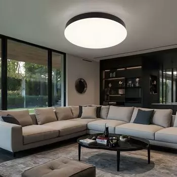 Светодиодный потолочный светильник, черно-белый, CCT, D 40 см Globo Lighting