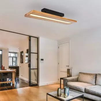 Светодиодный потолочный светильник, дерево, коричневый, черный, L 80 см etc-shop