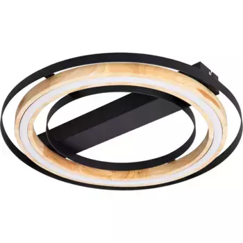 Светодиодный потолочный светильник для дома «Percht», 1 лампочка, источник света Светодиодная панель | Постоянно встроенный светодиод, регулировка яркости с помощью настенного выключателя, переключение на 3 уровня Home Affaire, черный