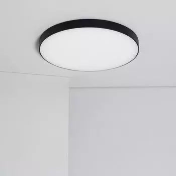 Светодиодный потолочный светильник для наружного освещения 24Вт круглый 220 мм с регулировкой яркости черный LEDKIA