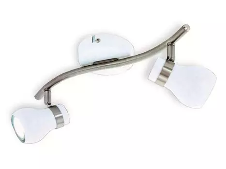 Светодиодный потолочный светильник EGLO ARBOLEDAS 97351, GU10, 2x5 Вт, 800 лм, 3000 К, матовый никель-белый