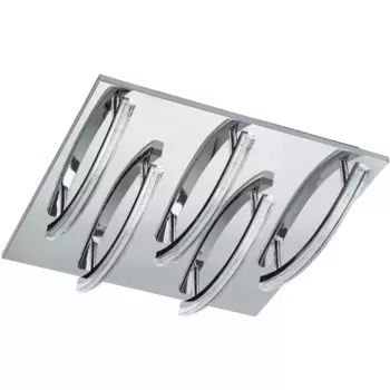 Светодиодный потолочный светильник EGLO «PERTINI», 5 лампочек, источник света Светодиодная панель | Прочно встроенный светодиодный потолочный светильник, цвет chromfarben