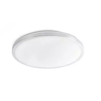 Светодиодный потолочный светильник Faro Neutral Foro из алюминия/опалового ПММА серебристого цвета., серебро