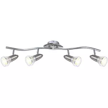 Светодиодный потолочный светильник, гибкие споты, хром, L 70см etc-shop, серебро