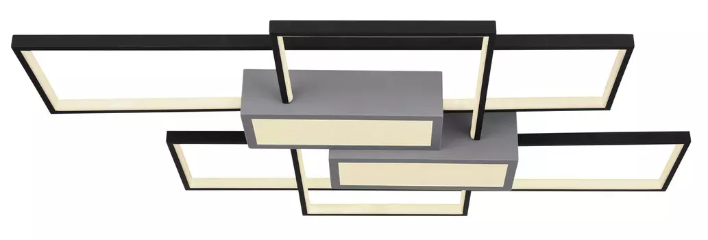 Светодиодный потолочный светильник Globo, 100x65x9 см, серый/опал/черный/белый