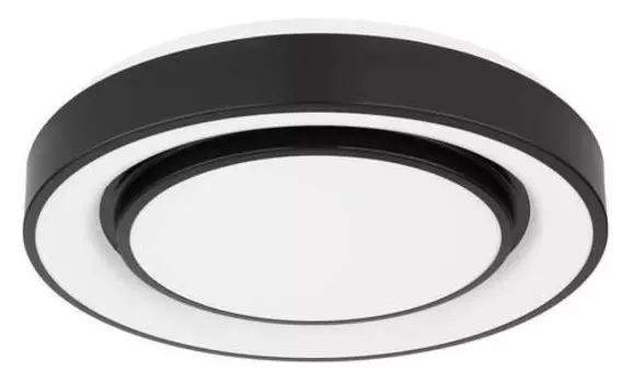 Светодиодный потолочный светильник Globo, 38x7,5 см, опал/черный
