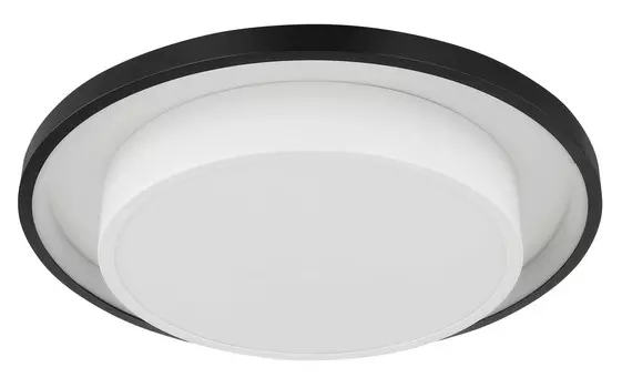 Светодиодный потолочный светильник Globo, 39,5x5 см, опал/черный