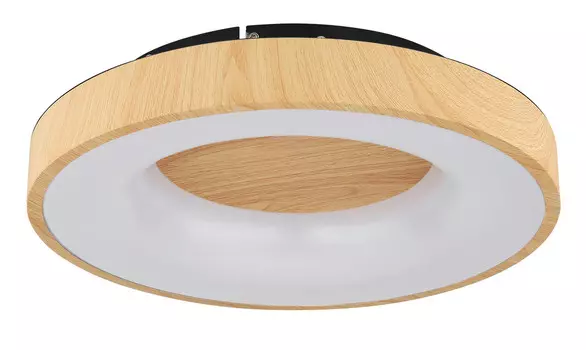 Светодиодный потолочный светильник Globo, 40x10 см, черный/опал/натуральный