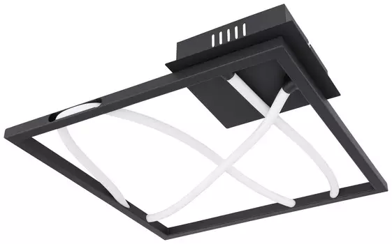 Светодиодный потолочный светильник Globo, 41,7x41,7x5,1 см, опал/черный/белый