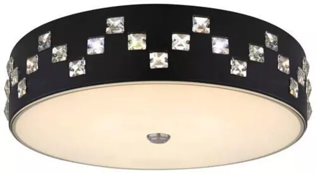 Светодиодный потолочный светильник Globo, 45x12 см, прозрачный/черный