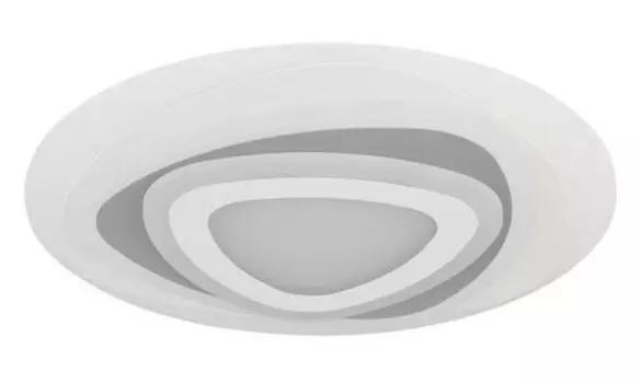 Светодиодный потолочный светильник Globo, 50x6 см, антрацит/белый