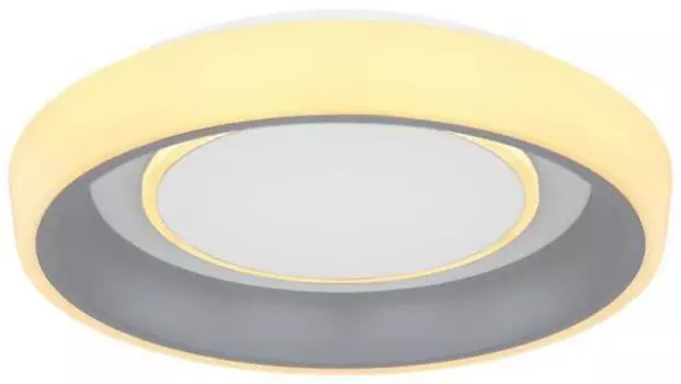 Светодиодный потолочный светильник Globo, 50x9,5 см, антрацит/опал/белый