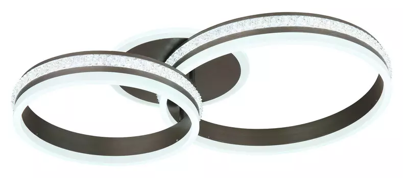 Светодиодный потолочный светильник Globo, 65x40x14 см, прозрачный/опаловый/титановый