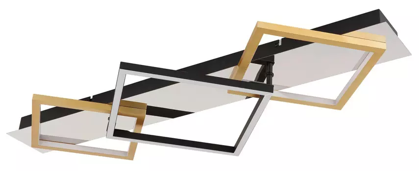 Светодиодный потолочный светильник Globo, 78x35,5 см, золотой/черный/опал