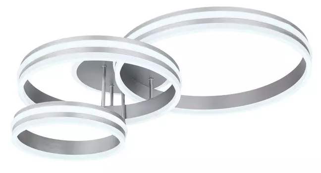 Светодиодный потолочный светильник Globo, 80x60x20 см, серый/опал