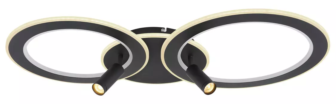 Светодиодный потолочный светильник Globo, 89,5x50,7x13,5 см, опал/черный