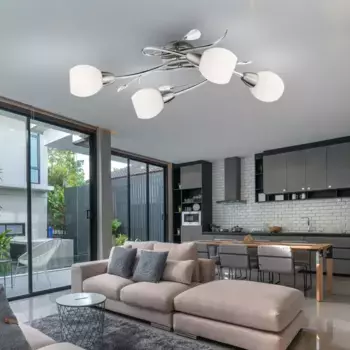 Светодиодный потолочный светильник Globo Lighting, серебряный