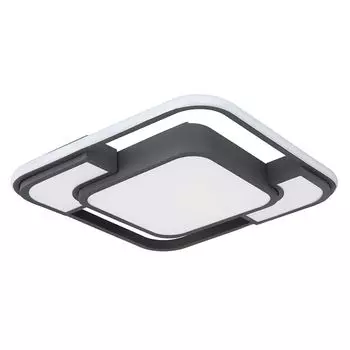 Светодиодный потолочный светильник, графит, белый, квадратный, L 42 см Globo Lighting, серый