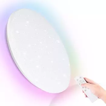 Светодиодный потолочный светильник Great Tour мощностью 24 Вт с эффектом звездного неба, освещением прихожей, дистанционным управлением и изменением цвета RGB TolleTour