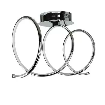 Светодиодный потолочный светильник хром 2300 лм 3000 К яркий потолочный светильник для гостиной, столовой Licht-Erlebnisse, серебро