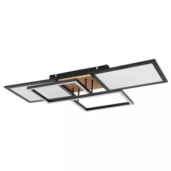 Светодиодный потолочный светильник, имитация дерева, черный, опал, L 70см Globo Lighting