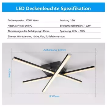 Светодиодный потолочный светильник IMPTS, черный