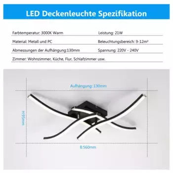 Светодиодный потолочный светильник IMPTS, черный